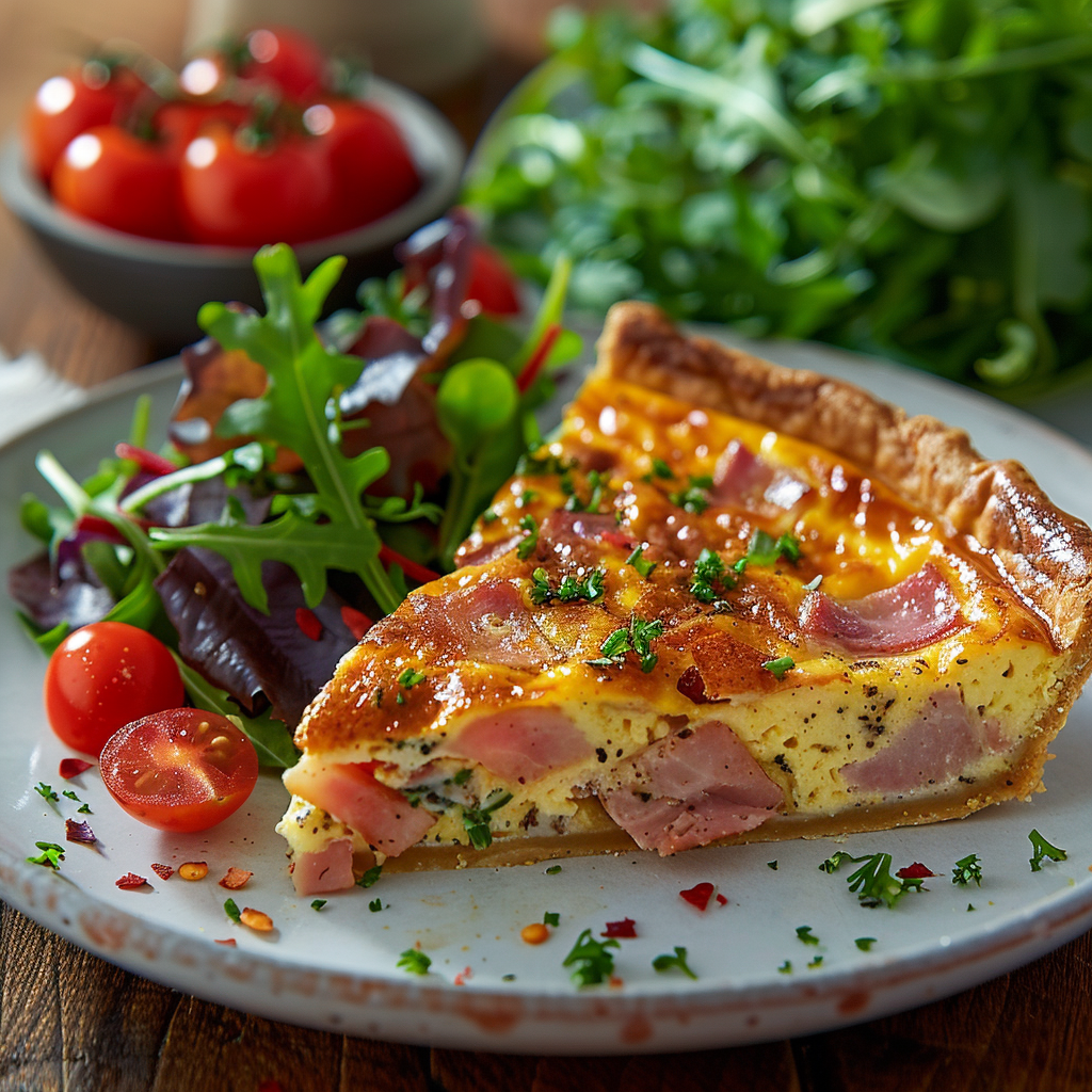 Quiche sans pâte au jambon