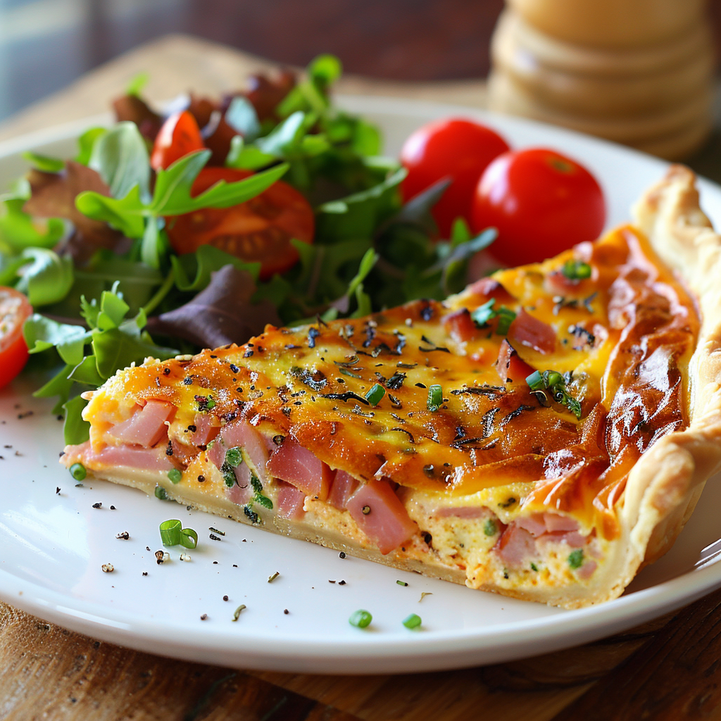 Quiche sans pâte au jambon : Recette facile et savoureuse 3 Quiche sans pâte au jambon