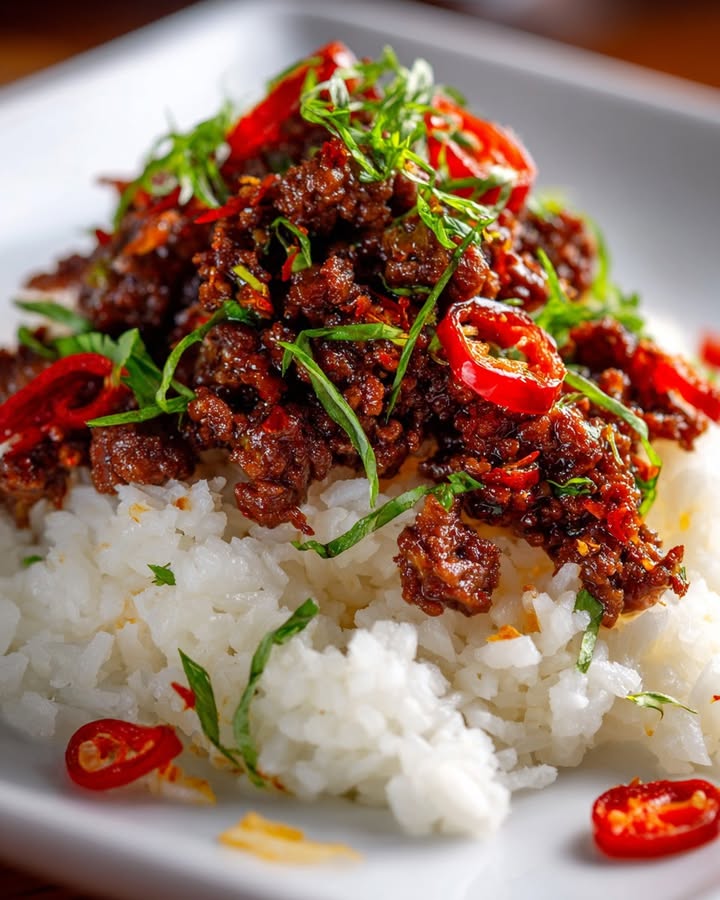 Riz Bœuf Croustillant