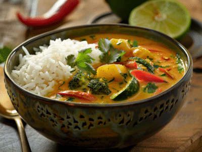 Sauce curry coco végétarienne facile et savoureuse