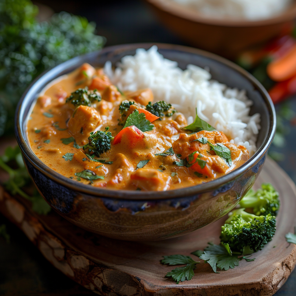 Sauce curry coco végétarienne