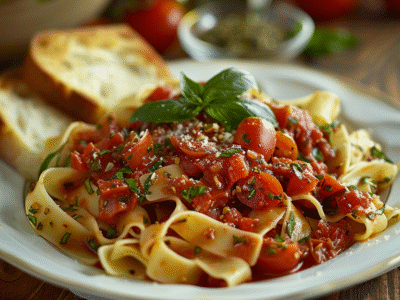 Sauce tomate basilic maison : Recette facile et savoureuse