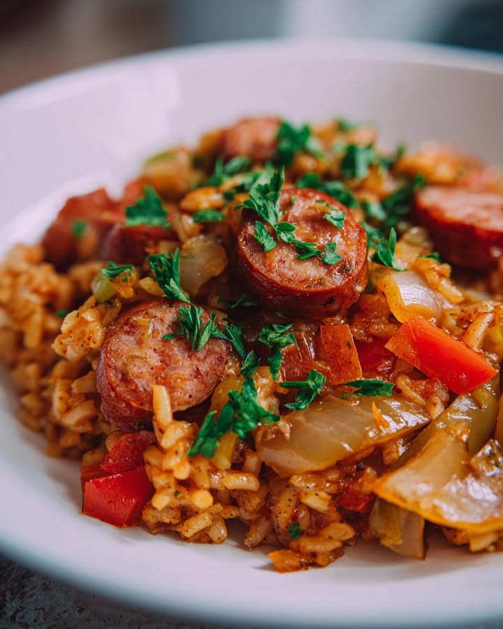 Saucisses Cajun Riz