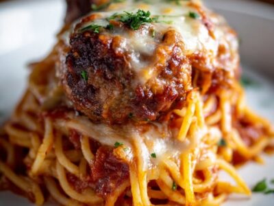 Spaghettis Gratinés Boulettes : Recette Facile et Savoureuse
