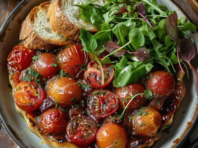 Tarte tatin de tomates cerises facile et savoureuse