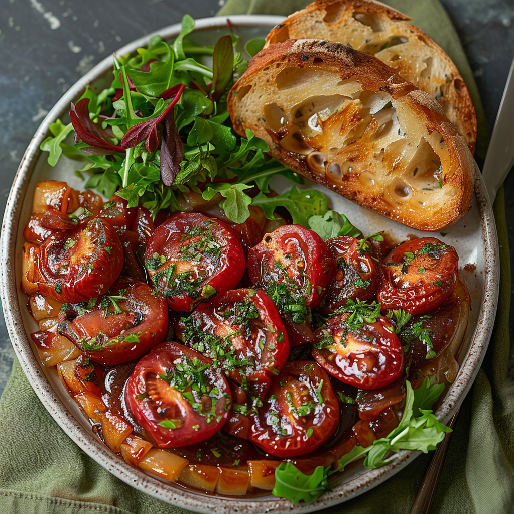 Tarte tatin de tomates cerises facile et savoureuse 4 Tarte tatin de tomates cerises