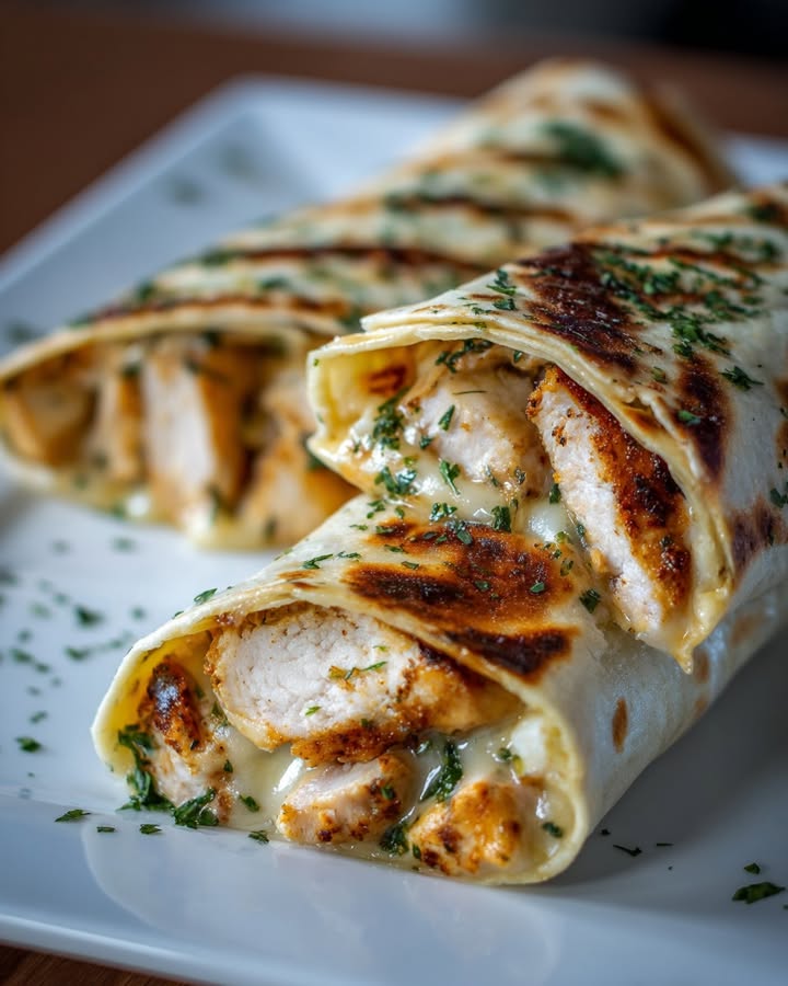 Wraps Poulet Ail Fromage