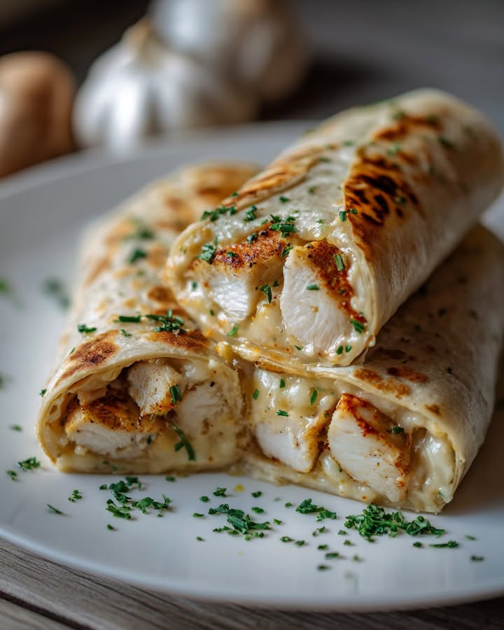 Wraps Poulet Fromage : Recette Facile et Savoureuse 1 Wraps Poulet Fromage