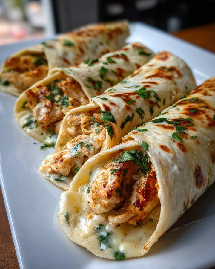 Wraps Poulet Fromage : Recette Savoureuse et Facile à Préparer 1 Wraps Poulet Fromage