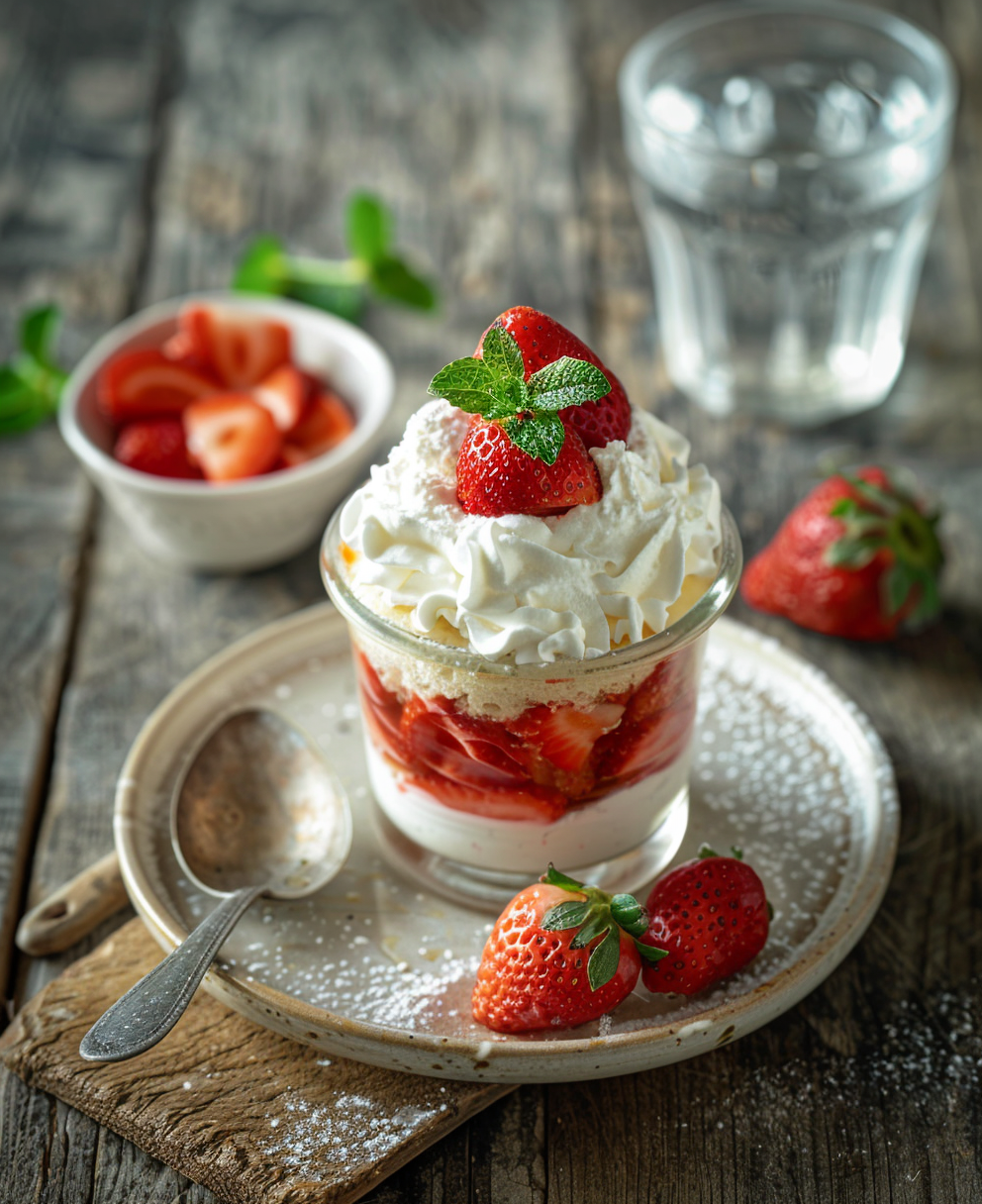 recette verrine aux fraises