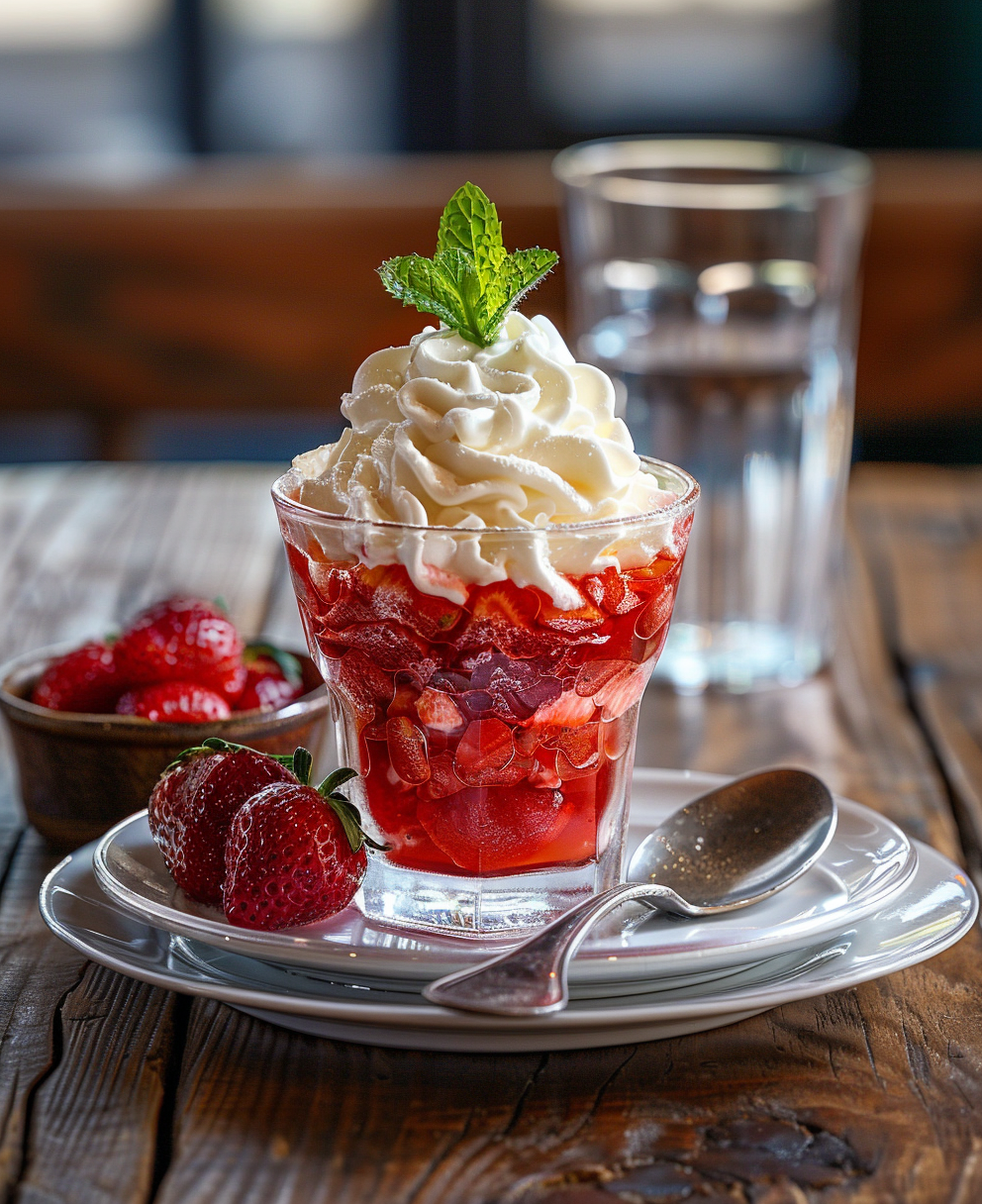 recette verrine aux fraises