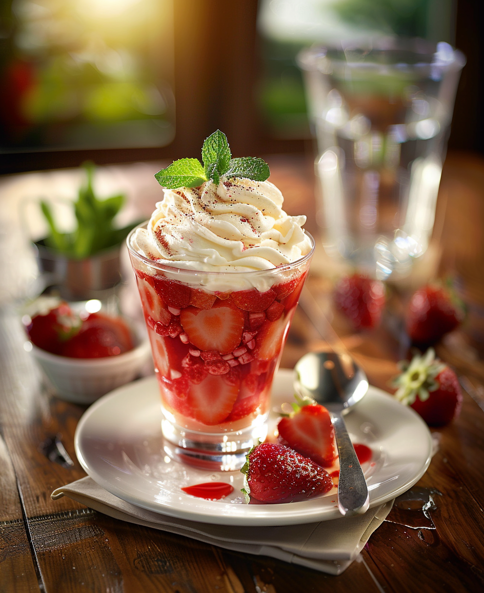 recette verrine aux fraises