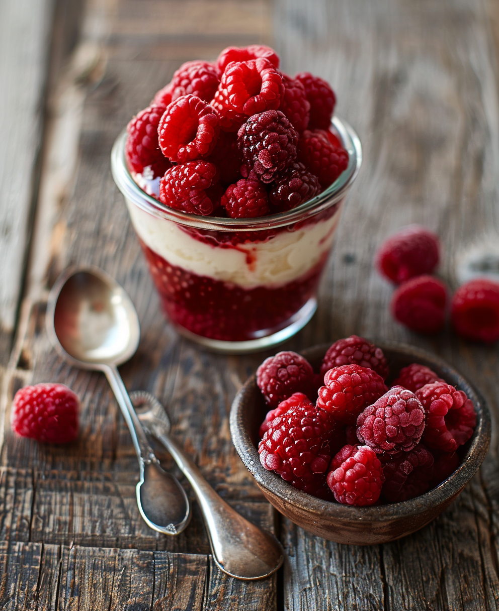 recette verrine framboise