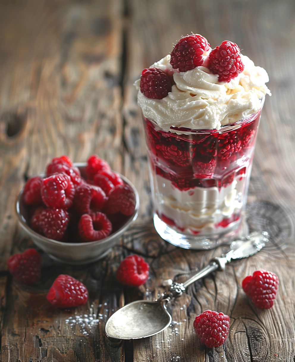 recette verrine framboise