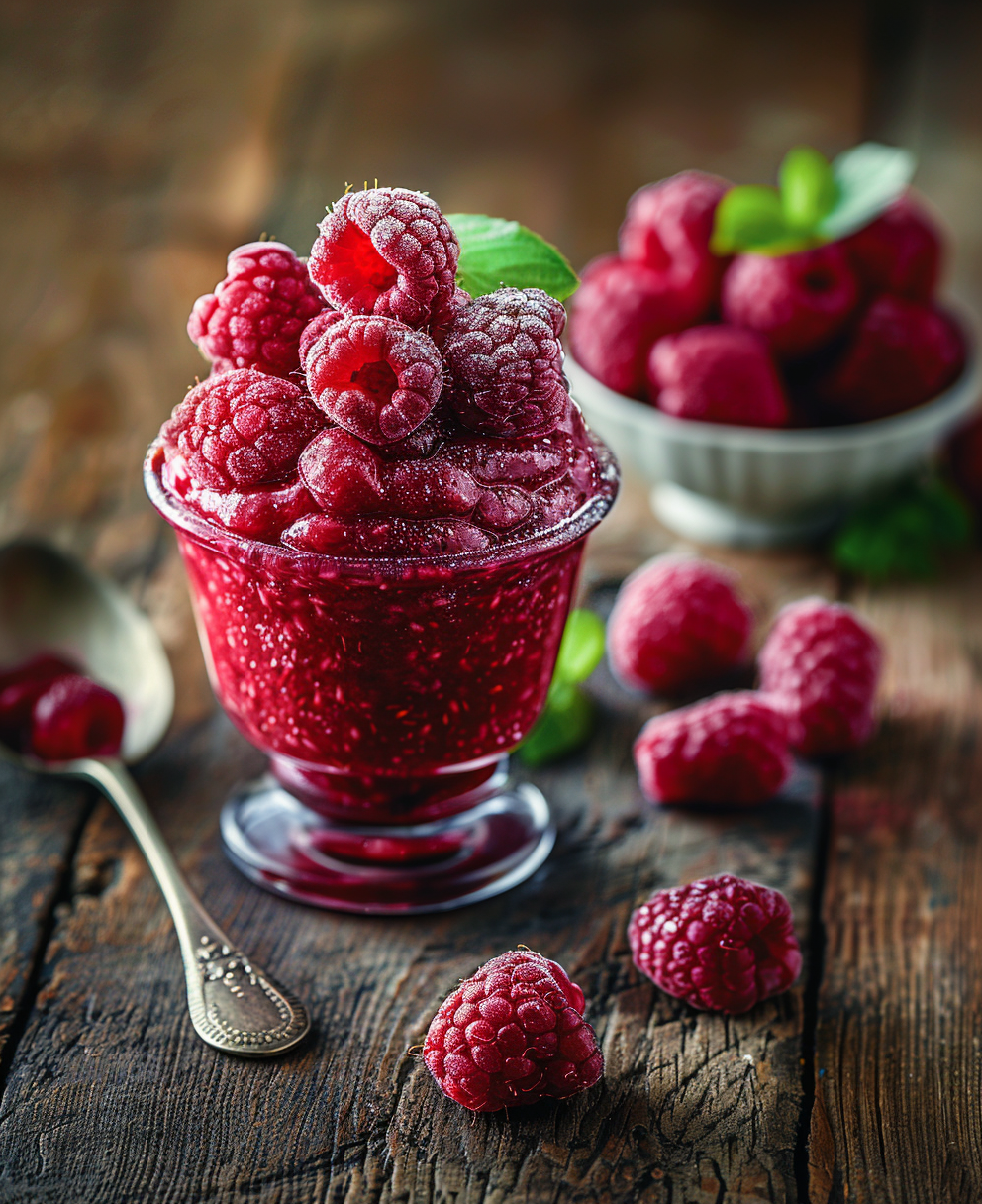 recette verrine framboise