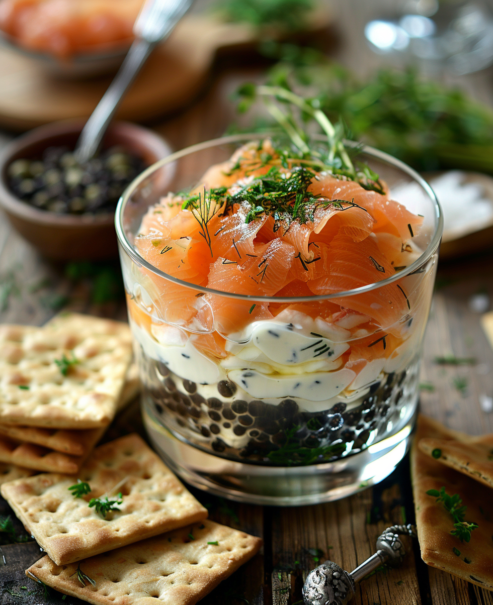 recette verrine saumon fumé