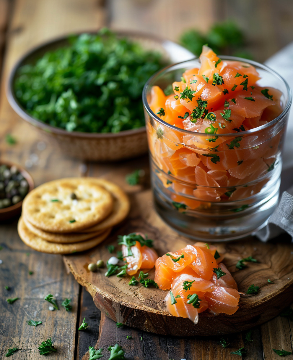 recette verrine saumon fumé