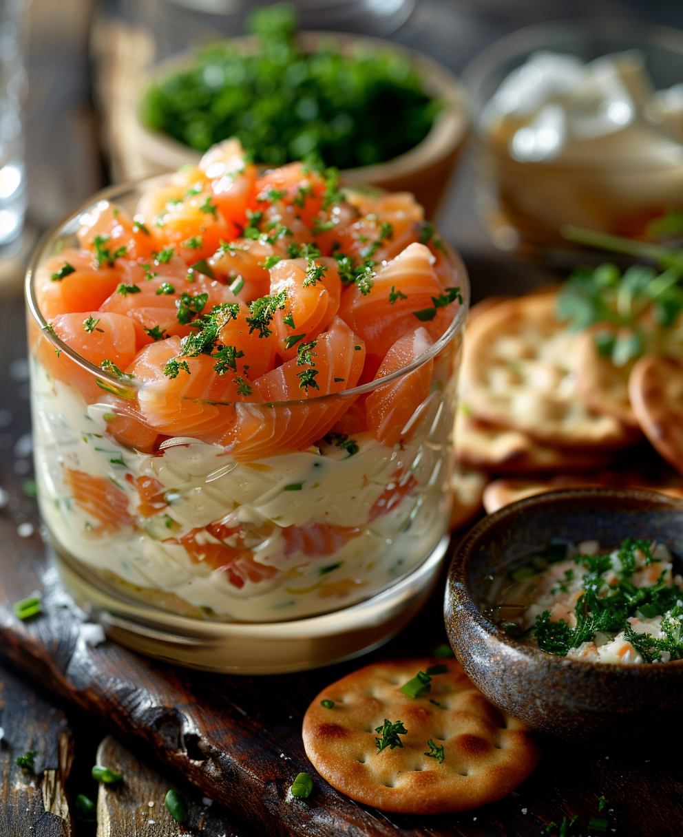recette verrine saumon fumé