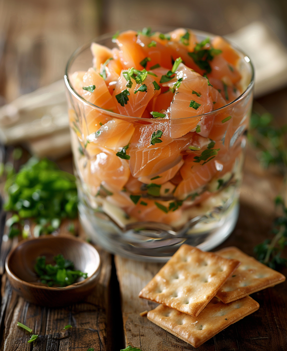 recette verrine saumon fumé