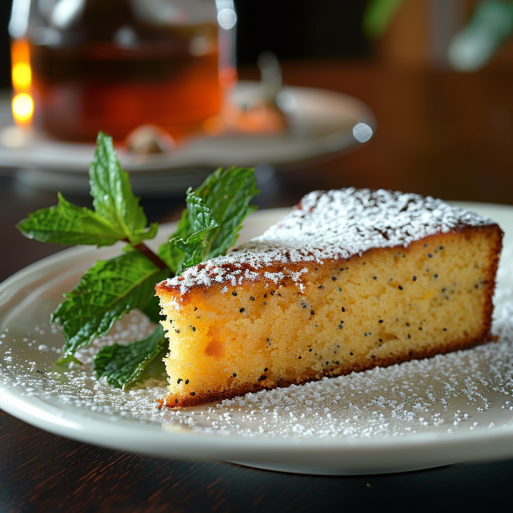 Cake citron‑pavot