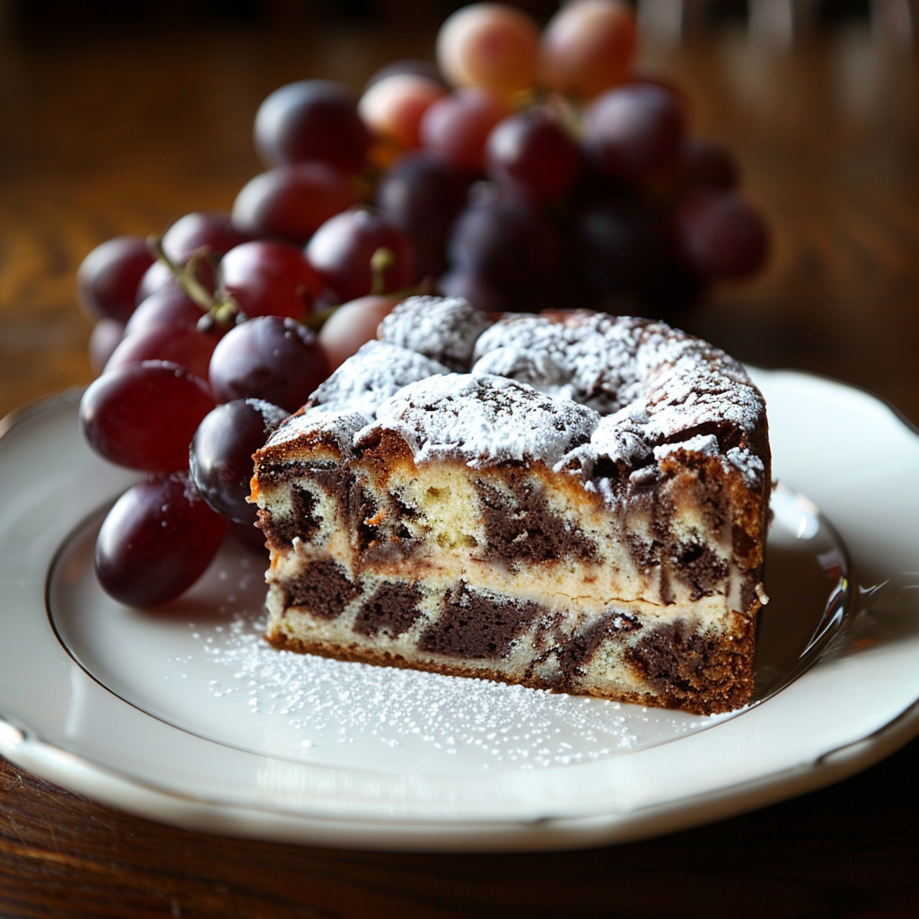 Cake marbré chocolat‑vanille