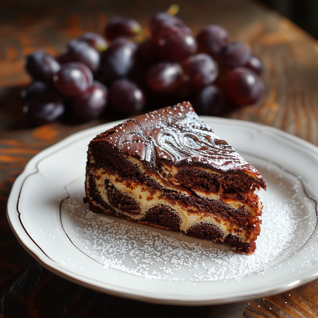 Cake marbré chocolat‑vanille