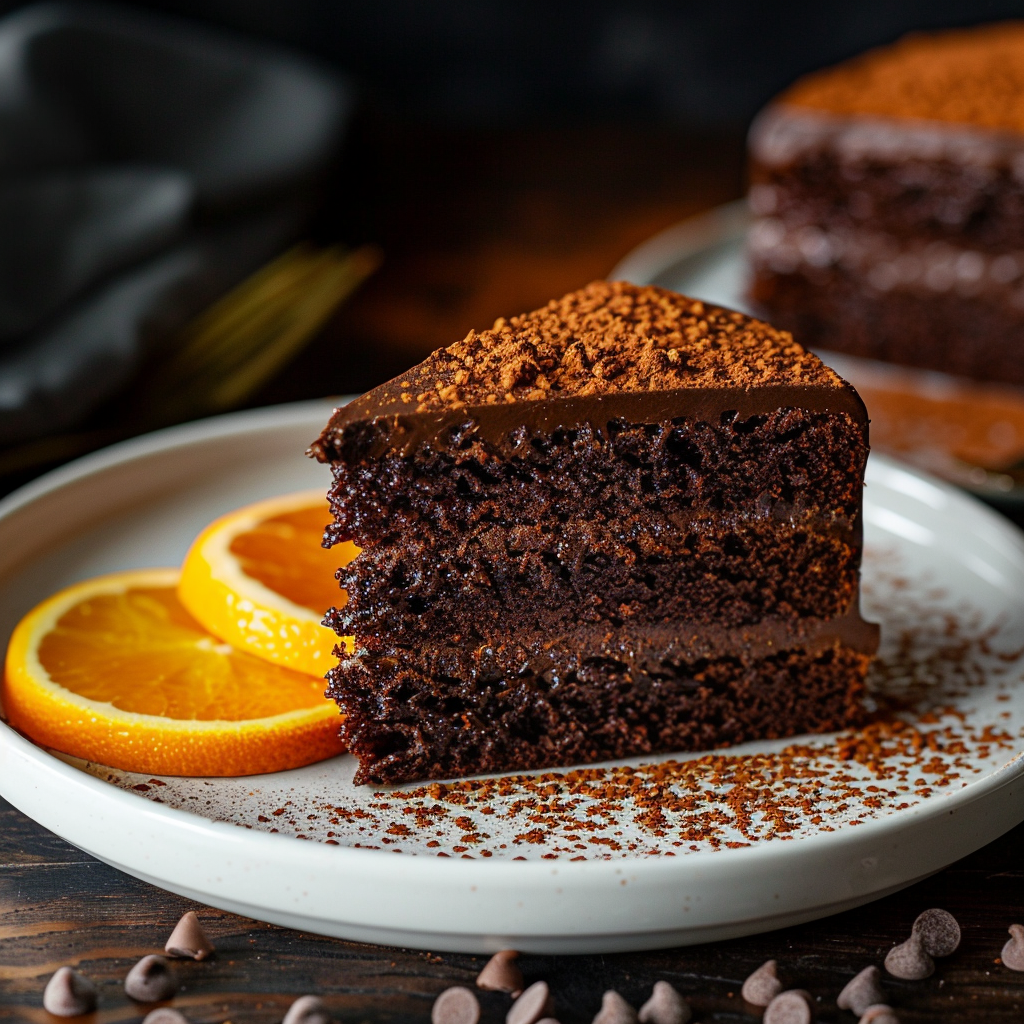 Cake orange‑chocolat
