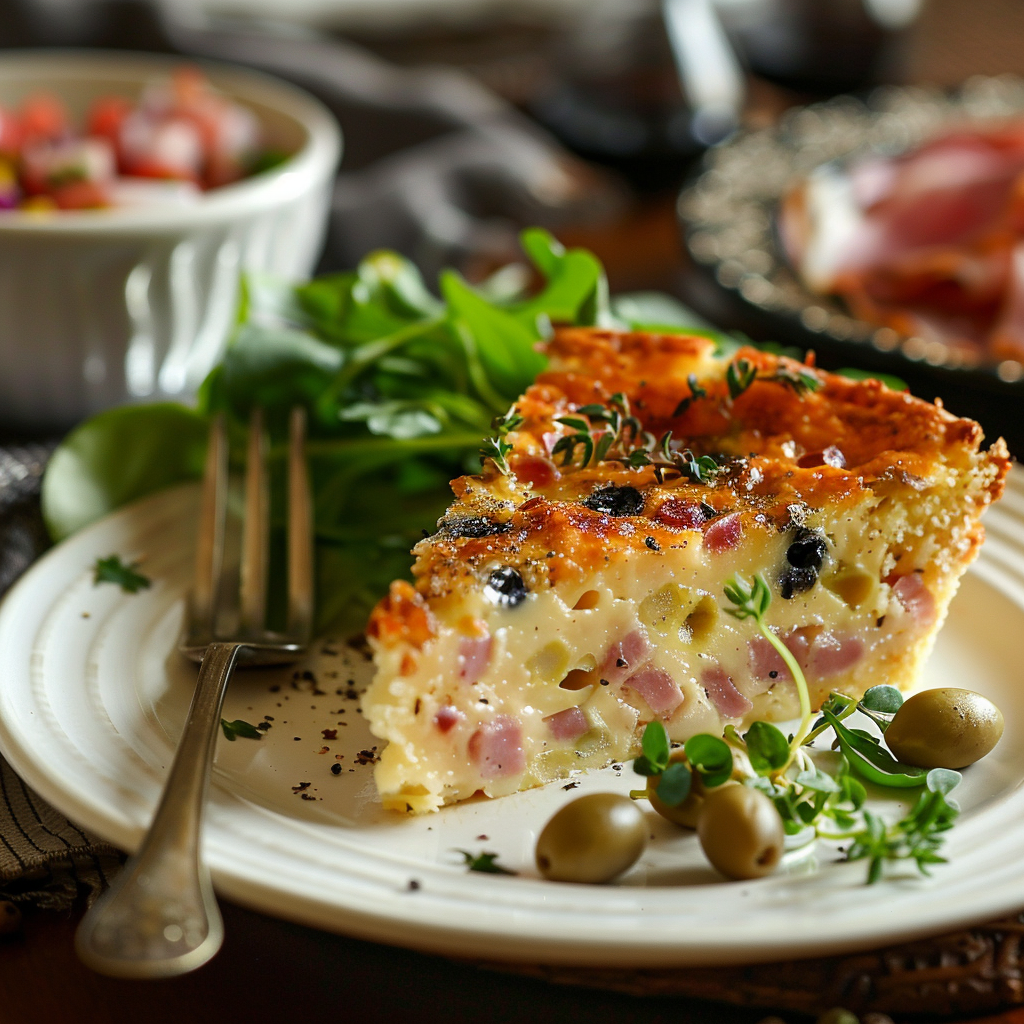 Cake salé jambon‑olives