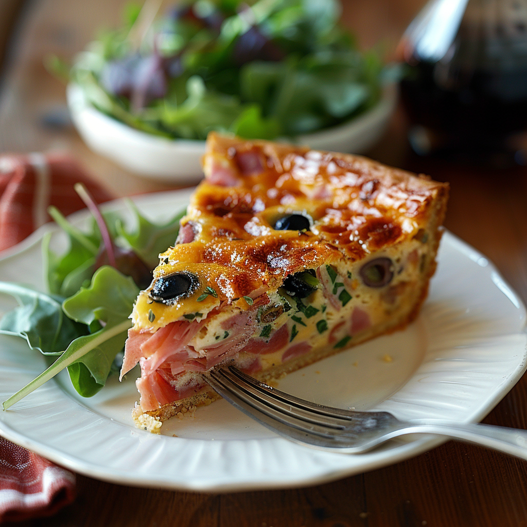 Cake salé jambon‑olives