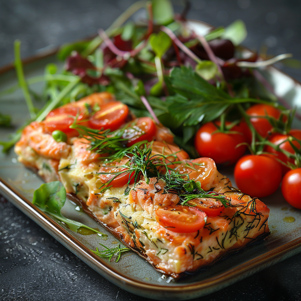 Cake salé saumon‑aneth