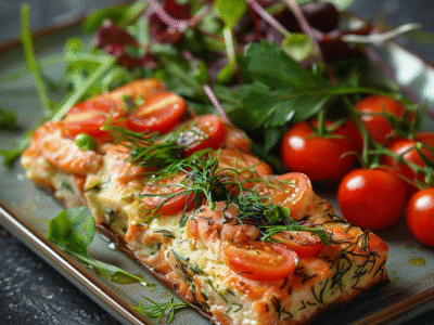 Cake salé saumon-aneth : Recette facile et savoureuse