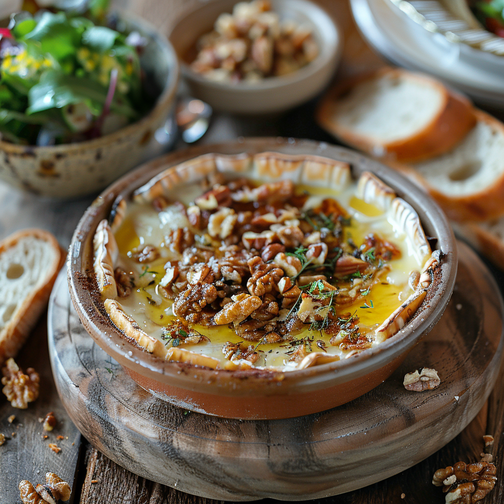 Camembert au four au miel et noix : Recette facile et savoureuse 4 Camembert au four au miel et noix