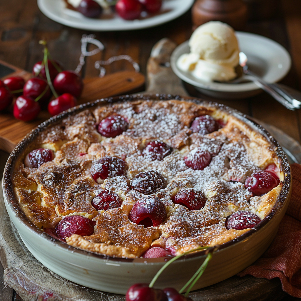 Clafoutis aux cerises de saison : Recette facile et savoureuse 2 Clafoutis aux cerises de saison