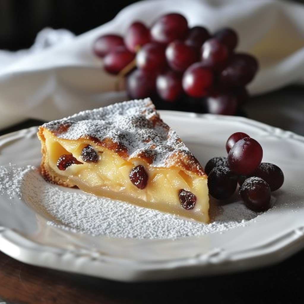 Clafoutis pommes‑raisins