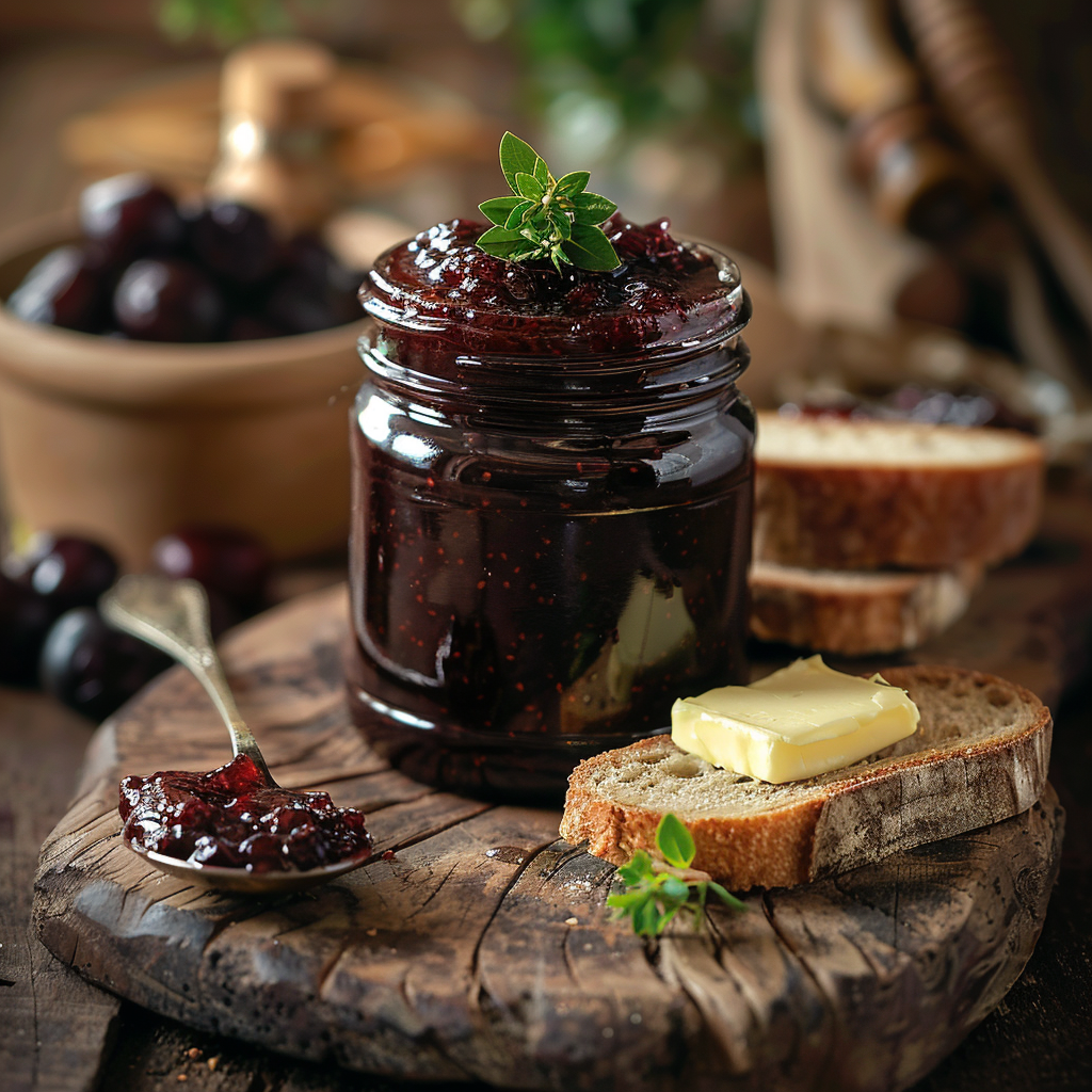 Confiture de cerises noires
