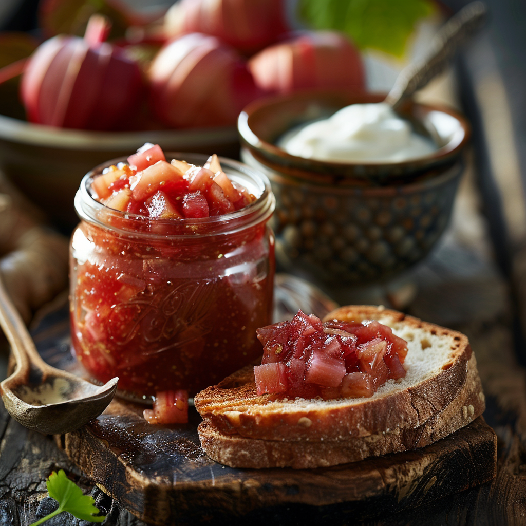Confiture de rhubarbe‑gingembre : Recette facile et savoureuse 4 Confiture de rhubarbe‑gingembre