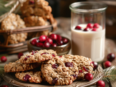 Cookies aux flocons d’avoine et cranberries : Recette facile et savoureuse