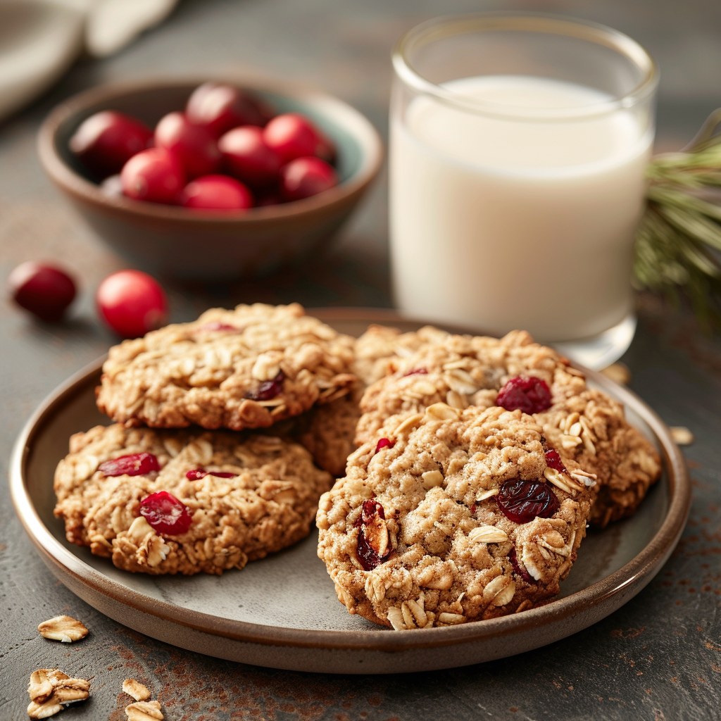 Cookies aux flocons d’avoine et cranberries