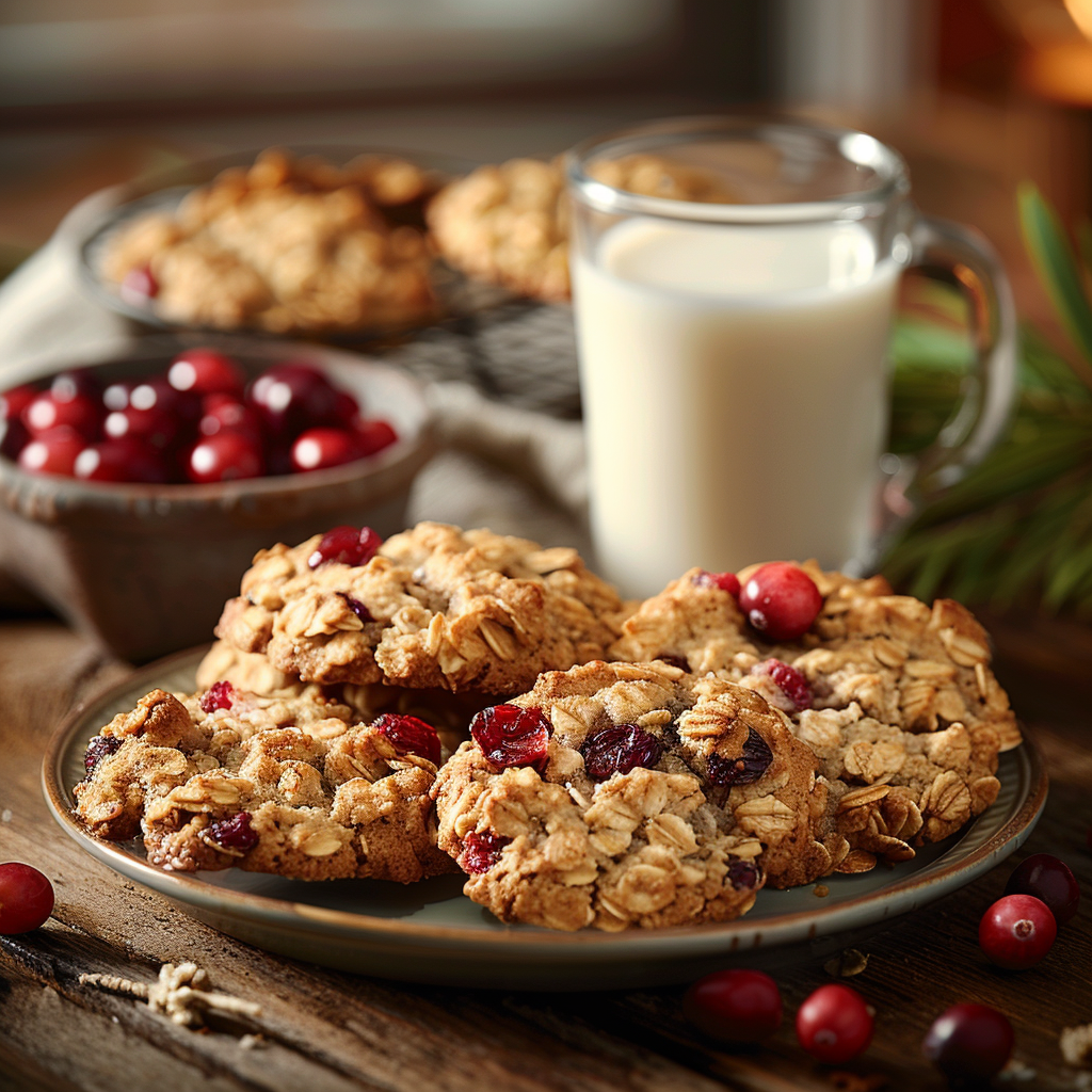 Cookies aux flocons d’avoine et cranberries