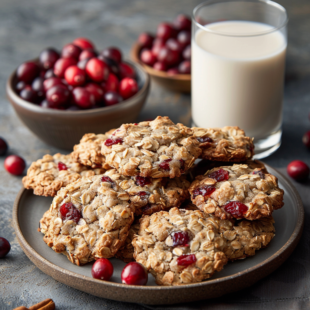 Cookies aux flocons d’avoine et cranberries