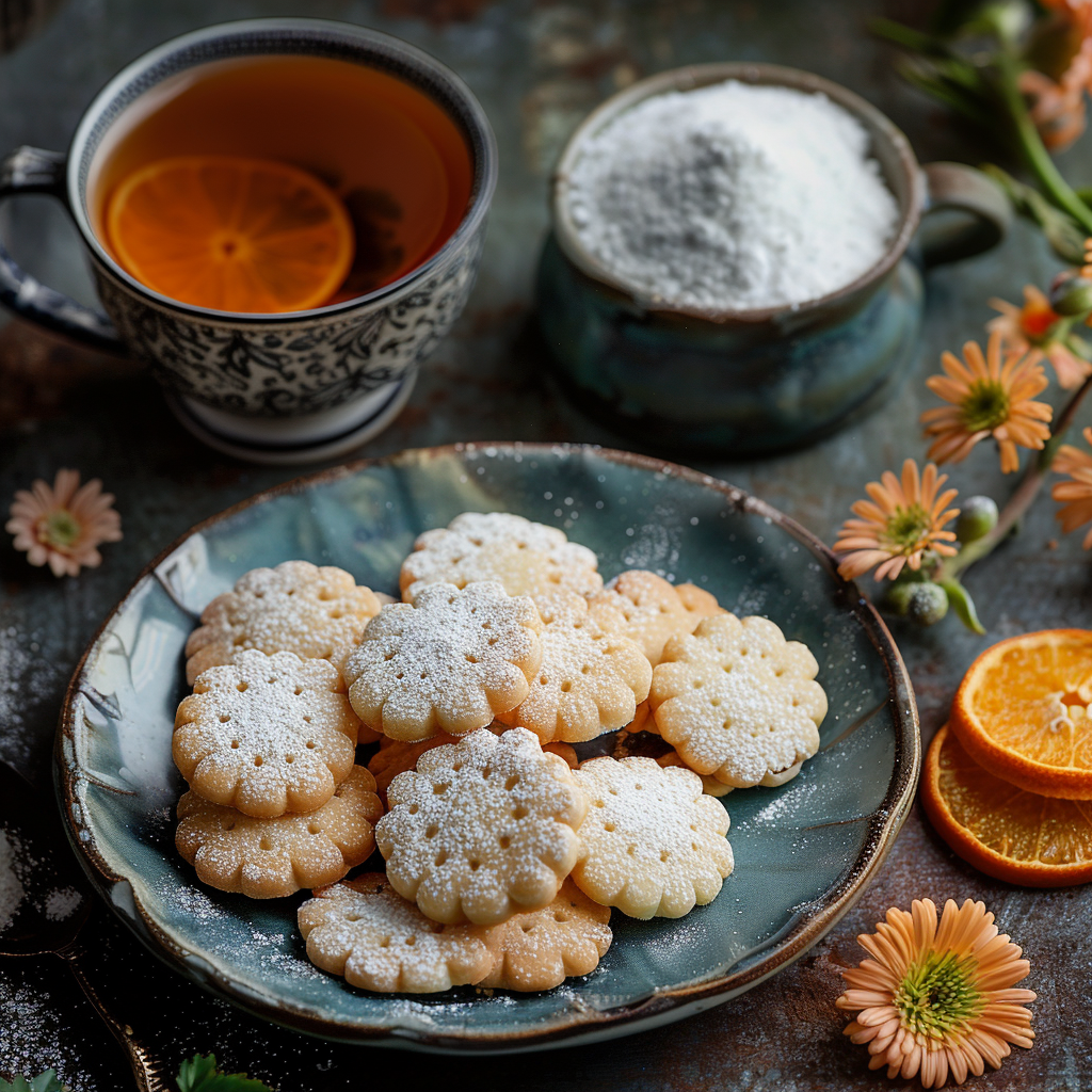 Cookies sablés orange‑cardamome