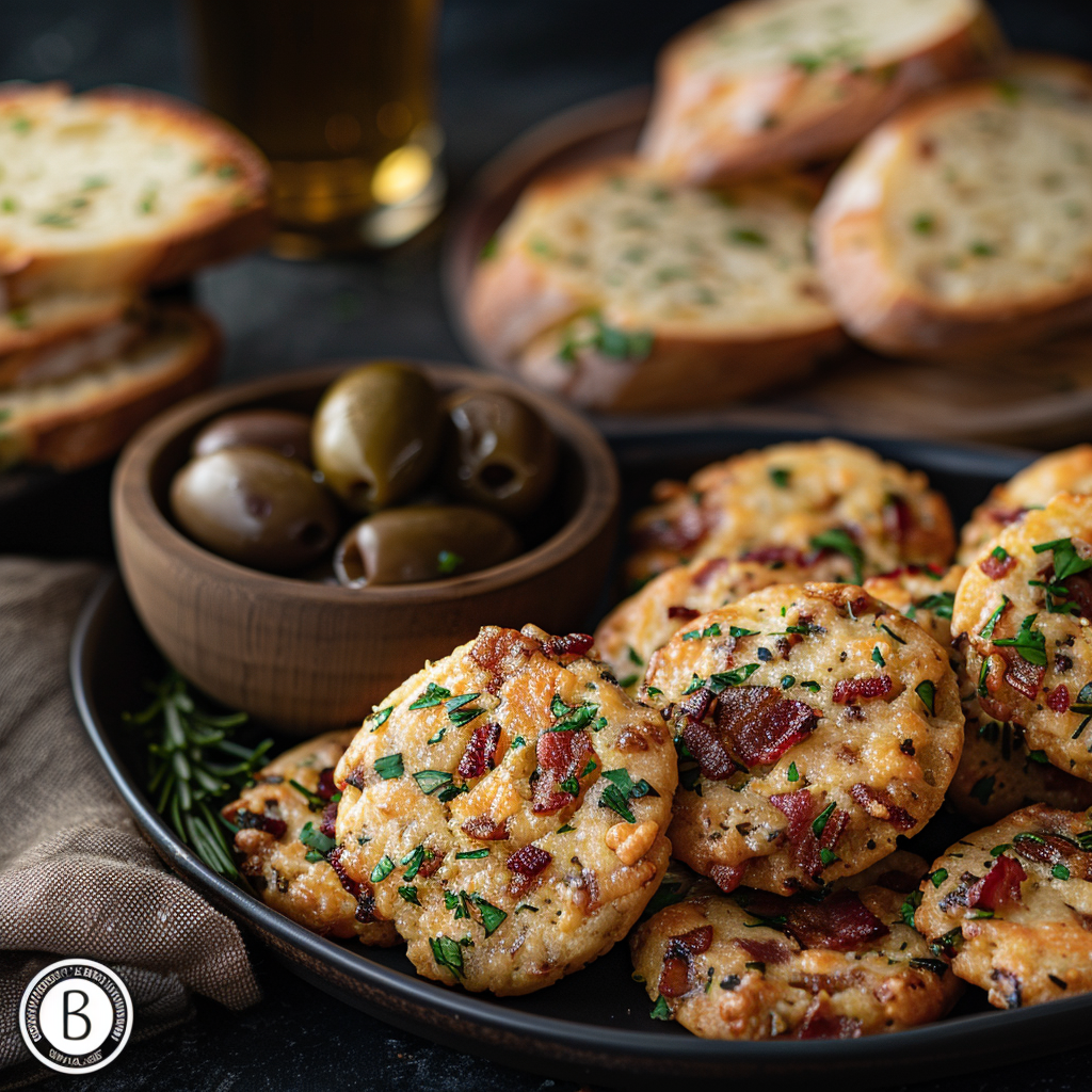 Cookies salés apéro bacon‑cheddar