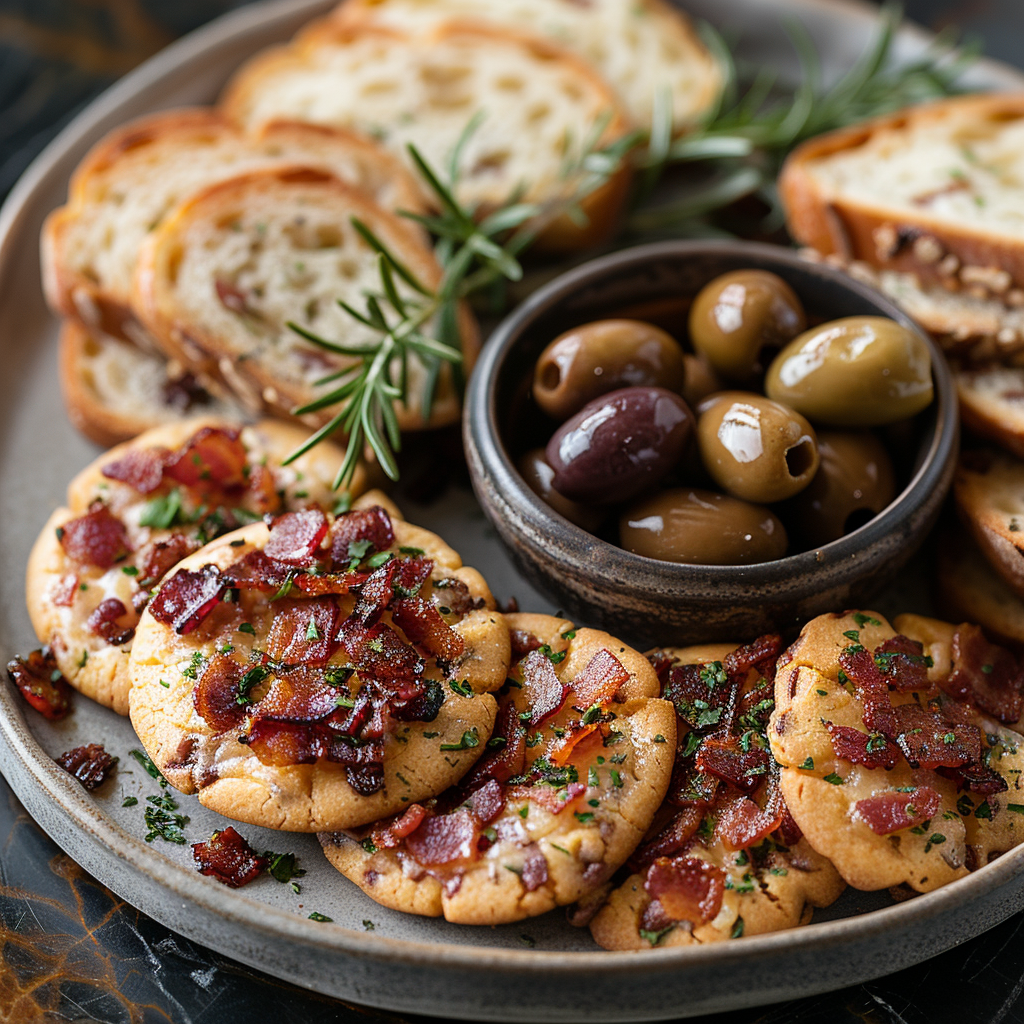 Cookies salés apéro bacon‑cheddar