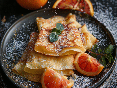 Crêpes Suzette flambées : Recette facile et savoureuse