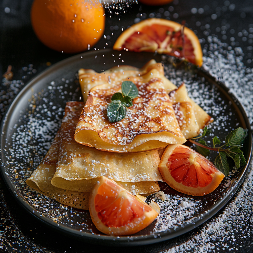 Crêpes Suzette flambées