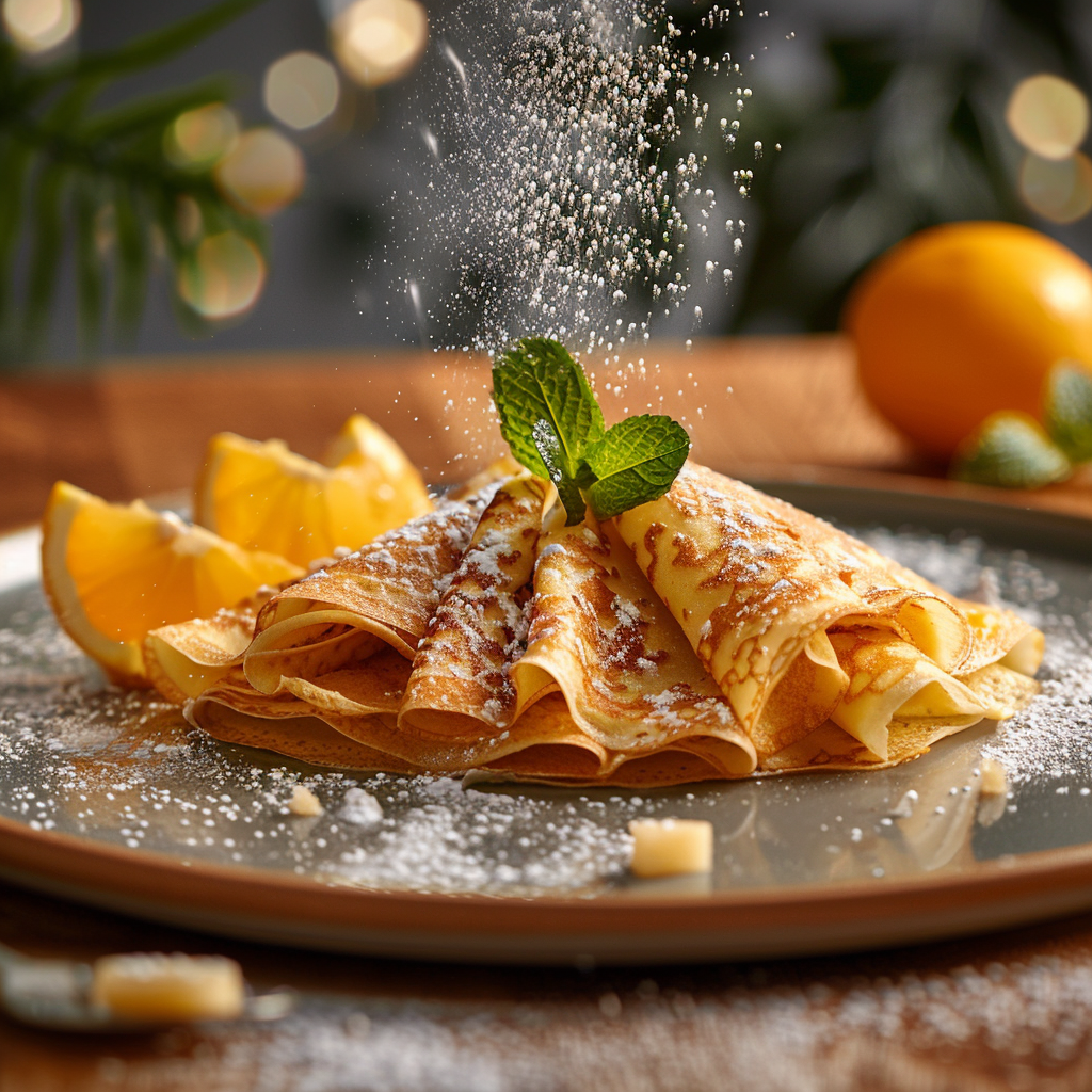 Crêpes Suzette flambées