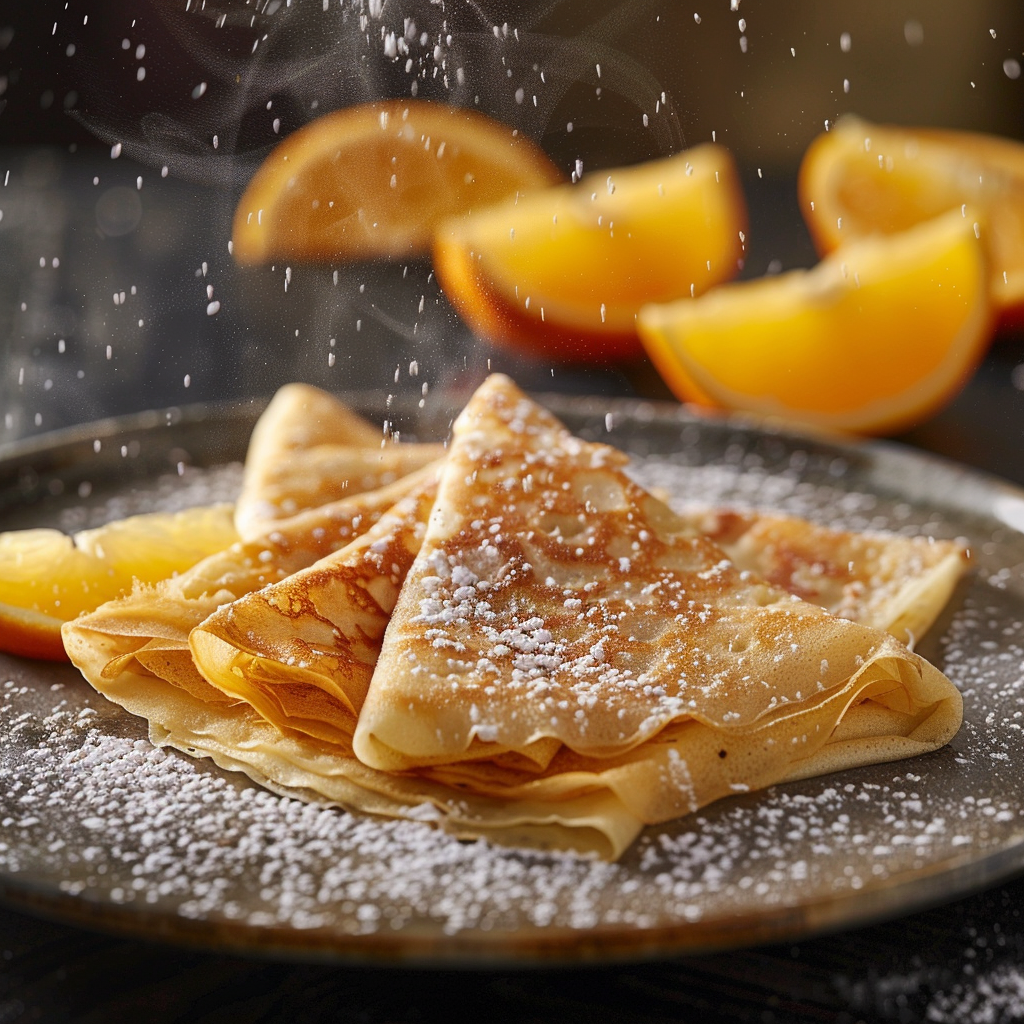 Crêpes Suzette flambées