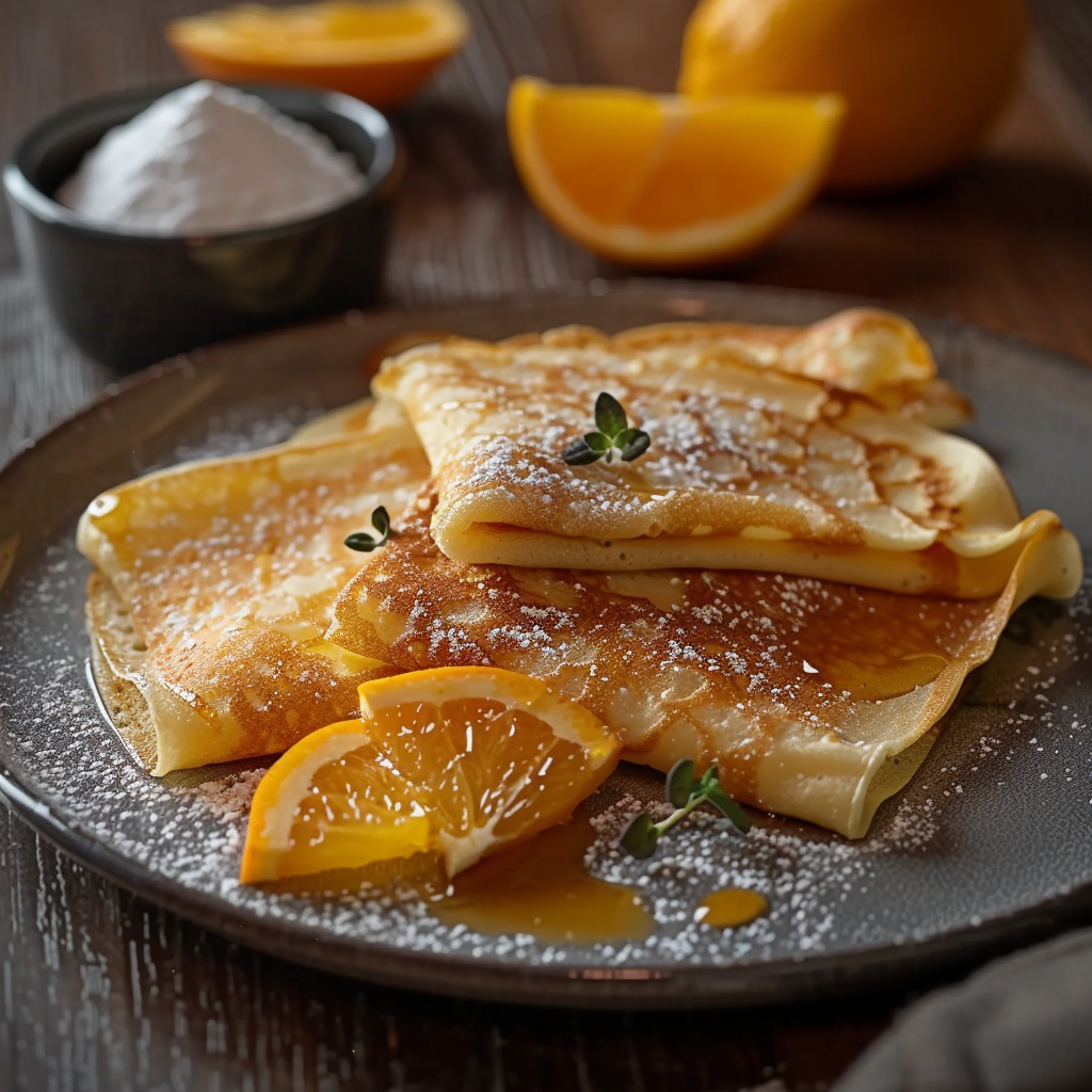Crêpes Suzette flambées