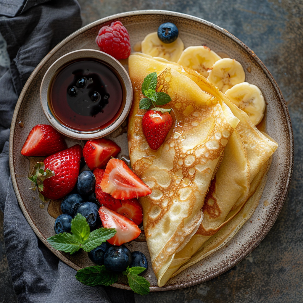 Crêpes françaises fines traditionnelles