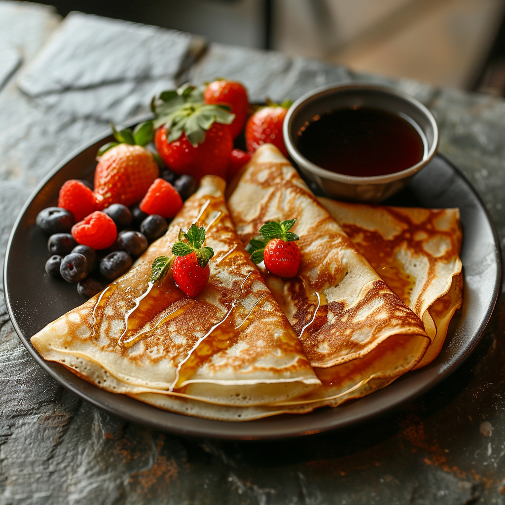 Crêpes françaises fines traditionnelles